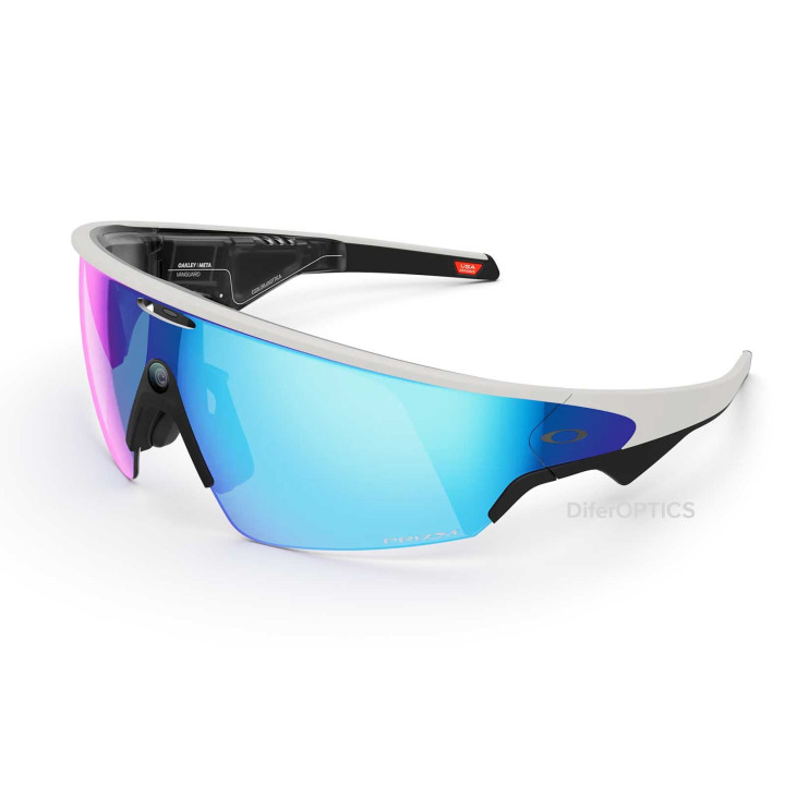 Oakley Meta Vanguard White Prizm Sapphire (3q view)