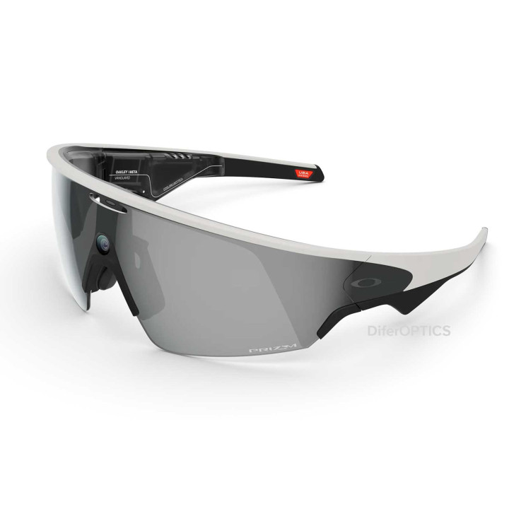 Oakley Meta Vanguard White Prizm Black (3q view)