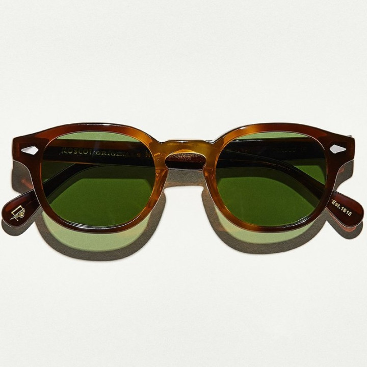 LEMTOSH SUN in Tobacco with Calibar Green Glass Lenses