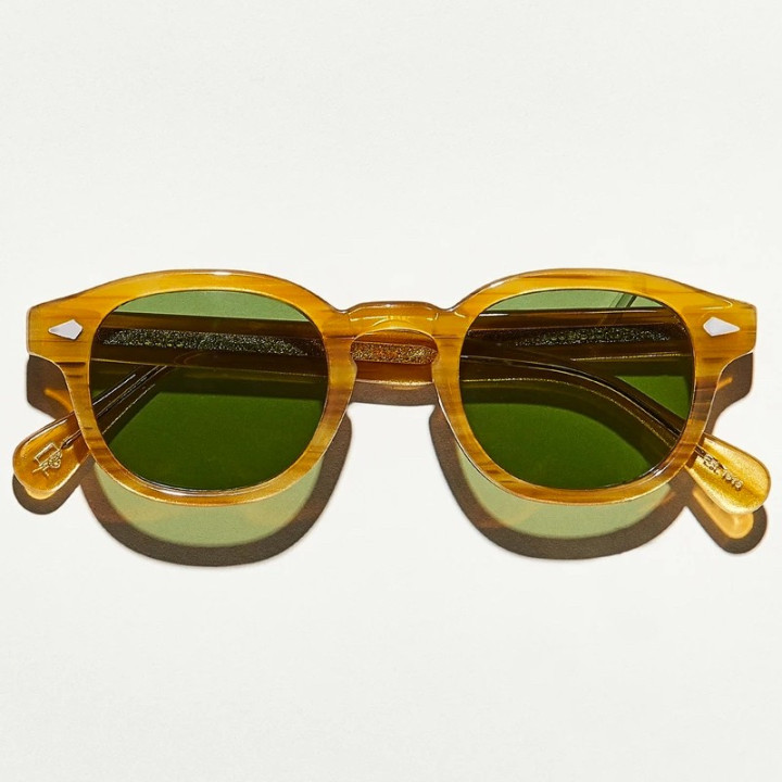 LEMTOSH SUN in Blonde with Calibar Green Glass Lenses