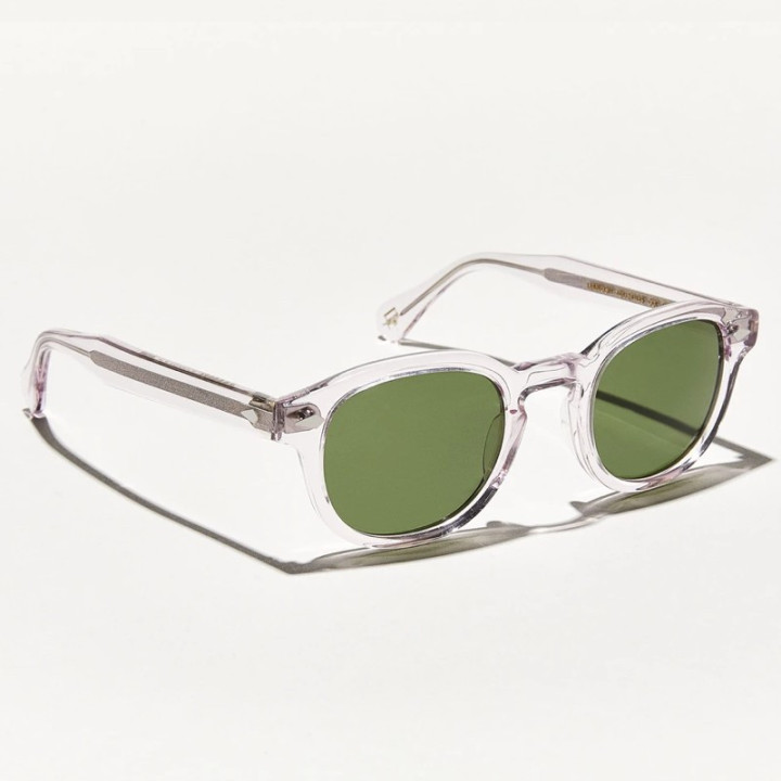 LEMTOSH SUN in Blush with Calibar Green Glass Lenses 3q