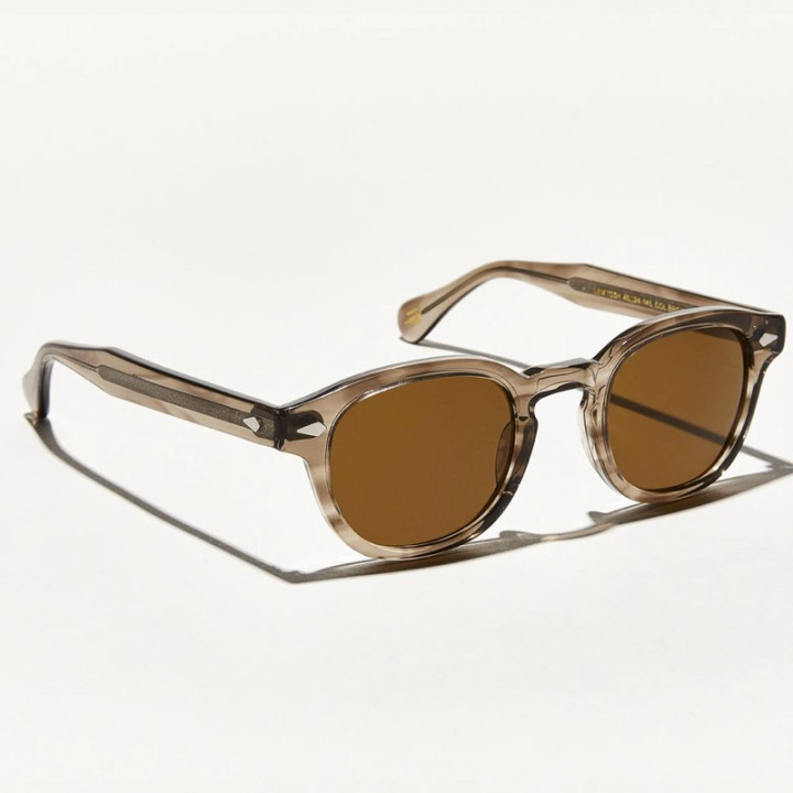 LEMTOSH SUN in Brown Ash with Cosmitan Brown Glass Lenses 3q