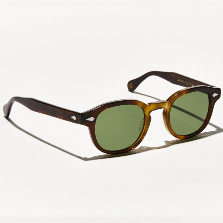 LEMTOSH SUN in Tobacco with Calibar Green Glass Lenses 3q