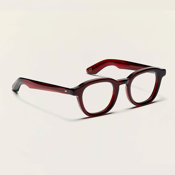 moscot dahven burgundy 3q