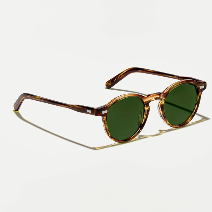 moscot miltzen sun en bamboo con lentes minerales calibar green (vista 3q)