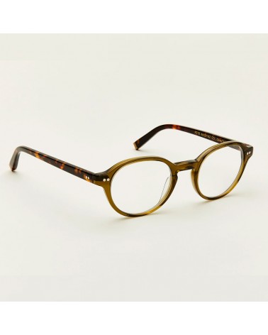 Moscot Petie Olive Tortoise 3q view