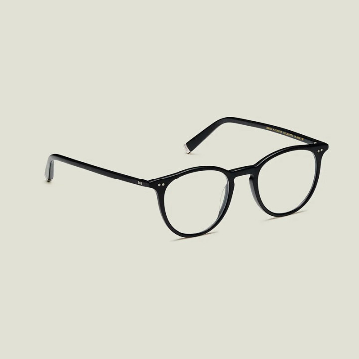 Moscot Jared Matte Black 3q view