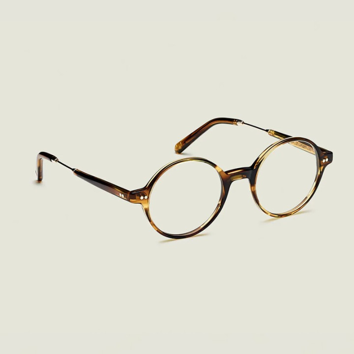 Moscot Gittel Caramel Gold vista 3q