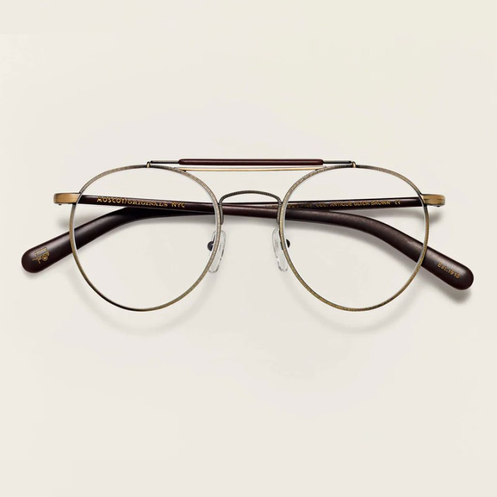 Moscot Lazer Antique Gold/Matte Dark Brown