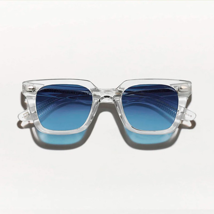Las GROBER SUN en Crystal con lentes Denim Blue