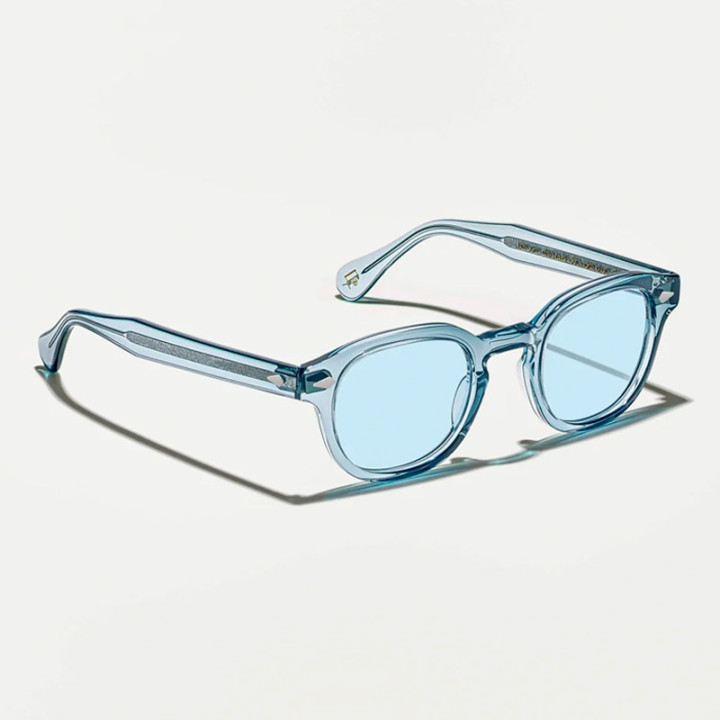 The LEMTOSH MONOCHROME  in Light Blue with Bel Air Blue Tinted Lenses 3q view