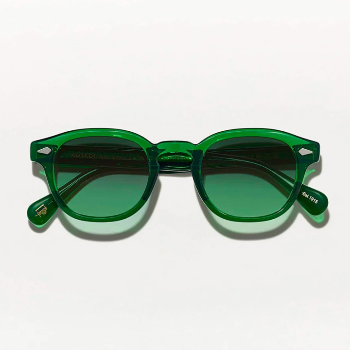 The Lemtosh Monochrome in emerald with forest wood tinted lenses