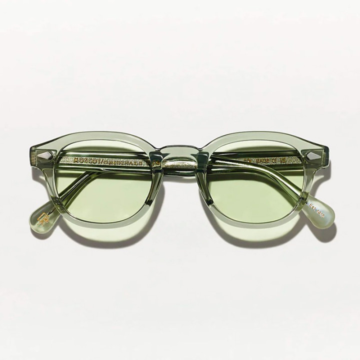 The Lemtosh Monochrome in Sage with Limelight tinted lenses