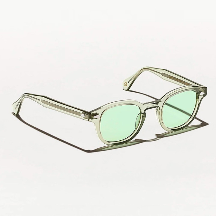 The Lemtosh Monochrome in Sage with Limelight tinted lenses 3q view