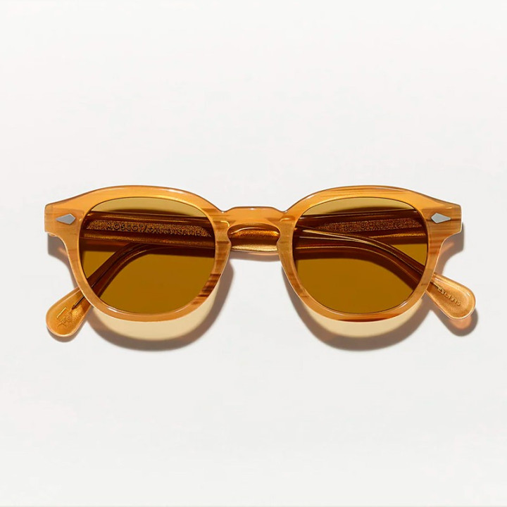 The Lemtosh Monochrome in Blonde with Amber tinted lenses