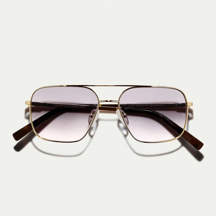 MOSCOT SHTARKER GOLD WITH CUSTOM MADE TINTS American Grey Fade