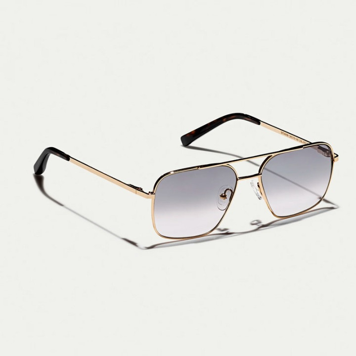 MOSCOT SHTARKER GOLD WITH CUSTOM MADE TINTS American Grey Fade 3q