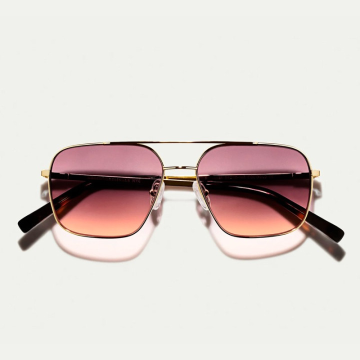 MOSCOT SHTARKER GOLD WITH CUSTOM MADE TINTS City lights