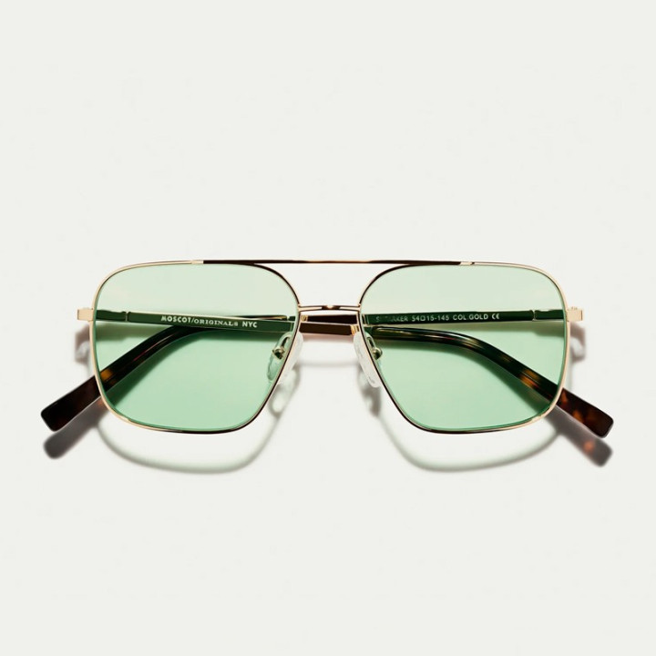 MOSCOT SHTARKER GOLD WITH CUSTOM MADE TINTS Limelight