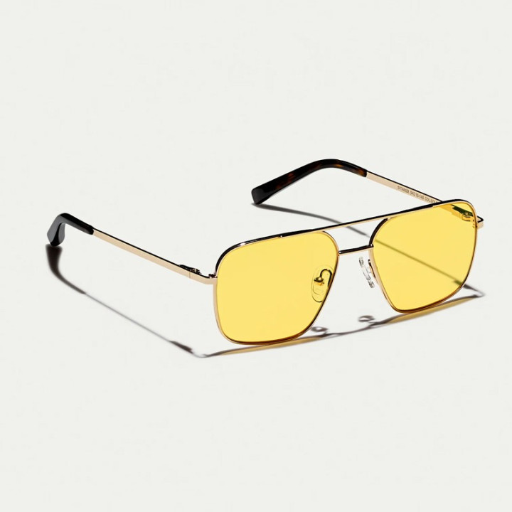 MOSCOT SHTARKER GOLD WITH CUSTOM MADE TINTS Mellow Yellow 3q