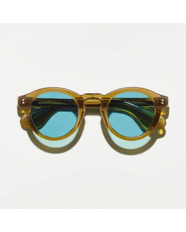 The Keppe sun in Olive Brown with Blue mineral lenses