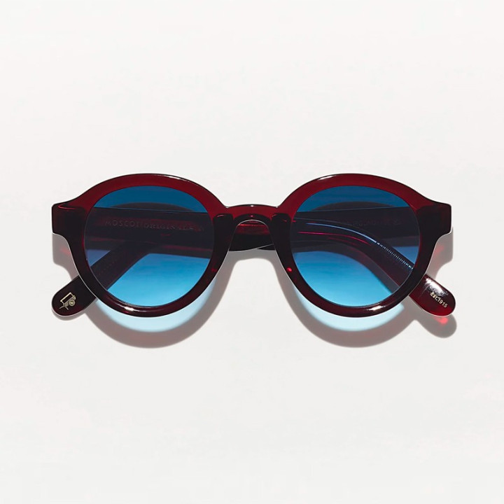 Las Greps Sun en Burgundy con Denim blue custom made tints