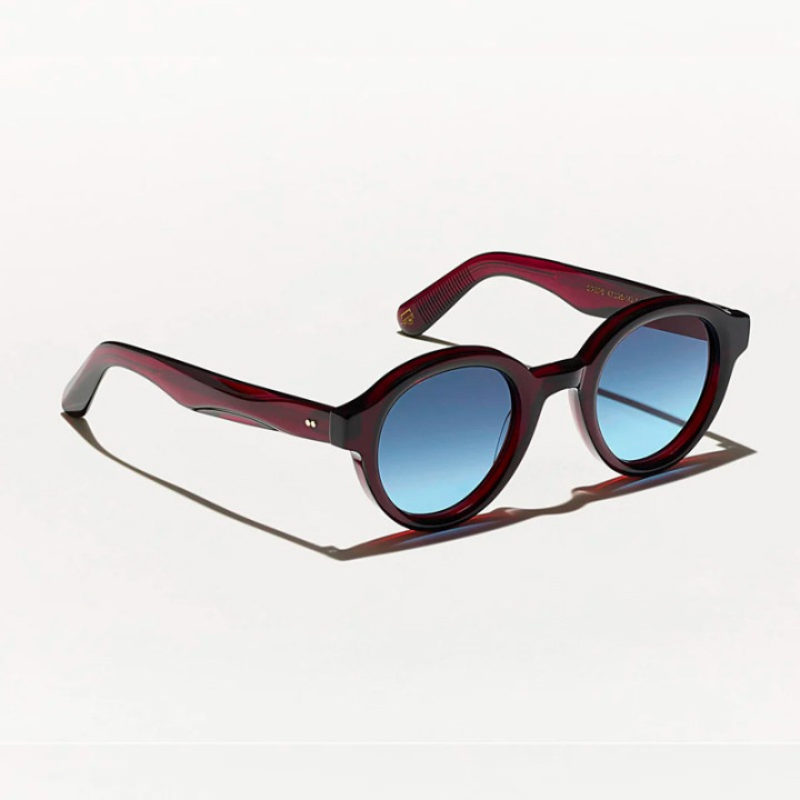 Las Greps Sun en Burgundy con Denim blue custom made tints vista 3q