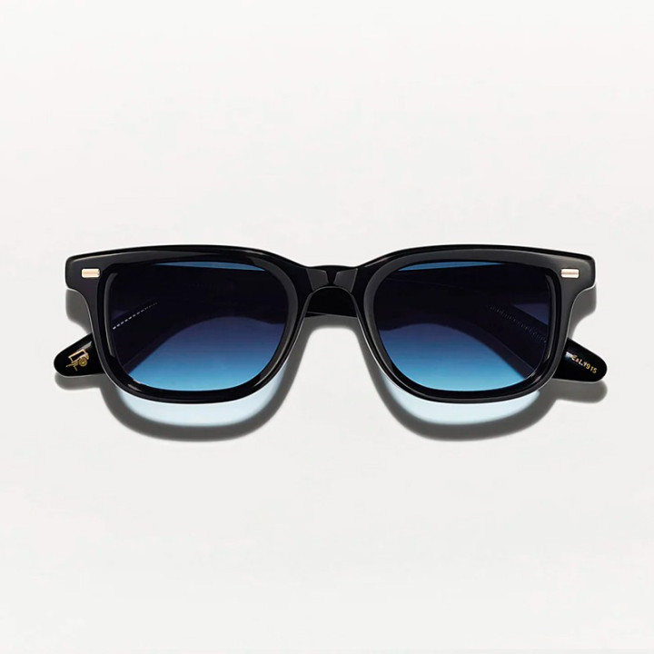 Las Klutz Sun en Black con Denim Blue Custom made tints