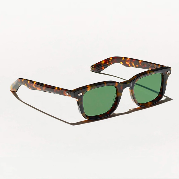 Las Klutz Sun en Tortoise con Green Lenses vista 3q