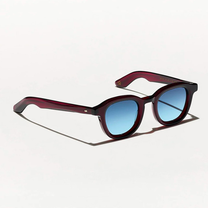Las Dahven Polychrome en  Burgundy con Denim Blue Custom made Tint vista 3q