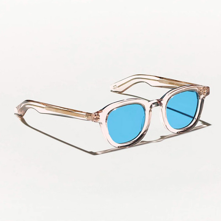 The Dahven Polychrome in Mist with Celebrity Blue Custom made Tint 3q view