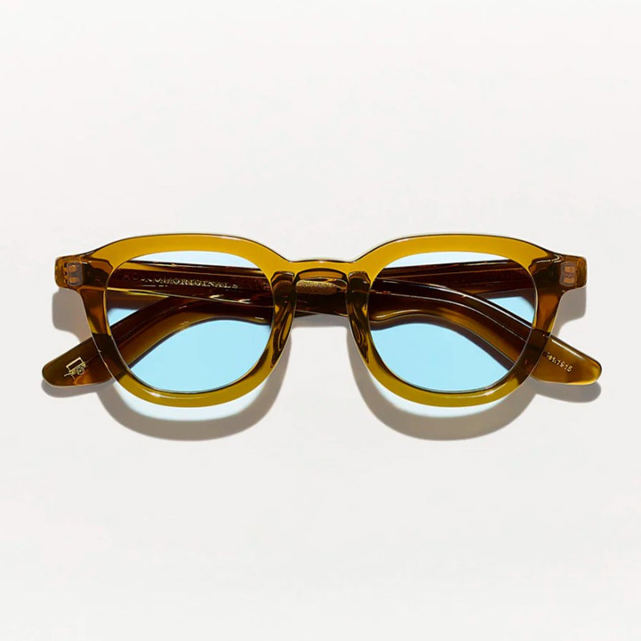 The Dahven Polychrome in Olive Brown with Bel Air Blue Custom made Tint
