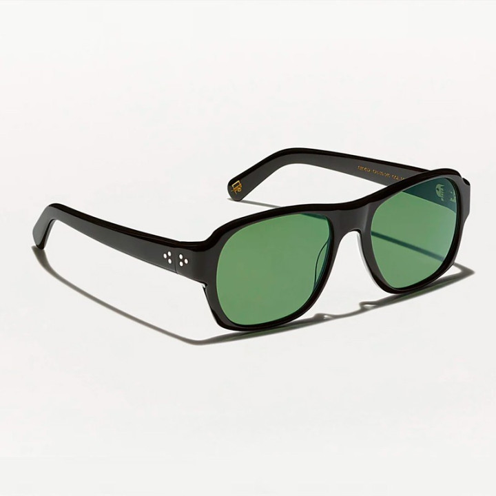 The Shvitz Sun in Black with CR-39 green lenses 3q view