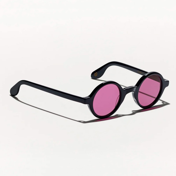 Las Zolman Sun in Black con purple nurple custom made tints vista 3q