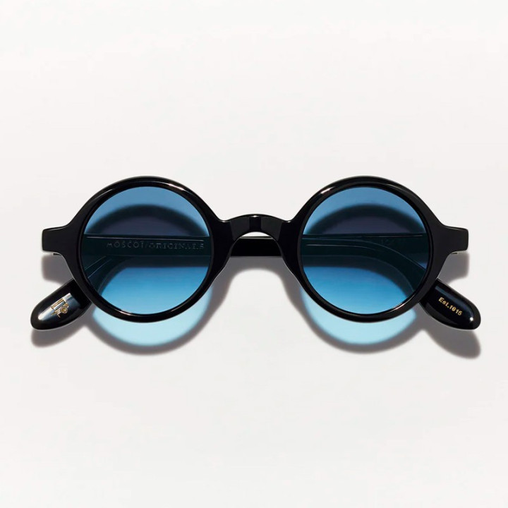 Las Zolman Sun en Black con Denim Blue custom made tints