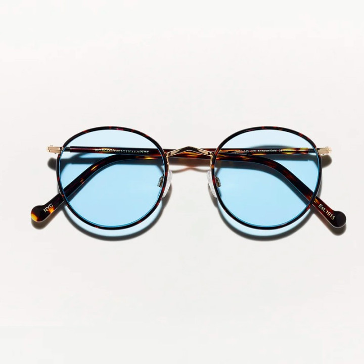 The Zev Tortoise with Bel Air Blue Custom Made Tints lenses