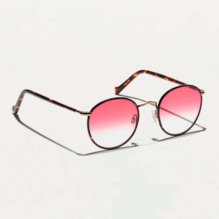 The Zev Tortoise with Big Apple Fade Custom Made Tints lenses  3q view