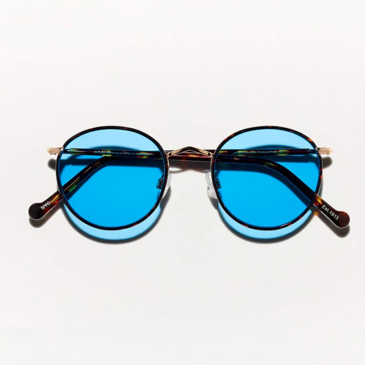 The Zev Tortoise with Celebrity Blue Custom Made Tints lenses