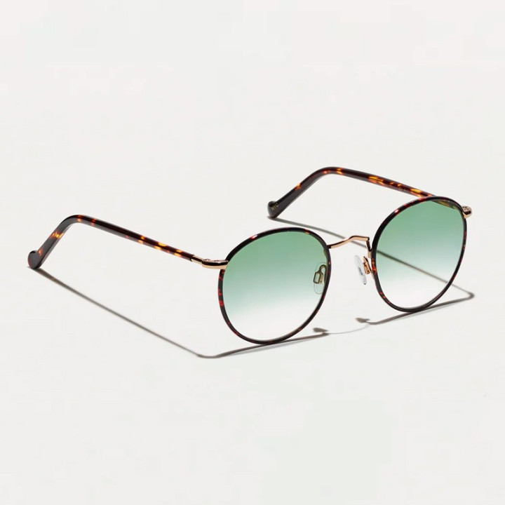 The Zev Tortoise with G15 Fade  Custom Made Tints lenses 3q view