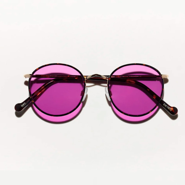 The Zev Tortoise with Purple Nurple Custom Made Tints lenses