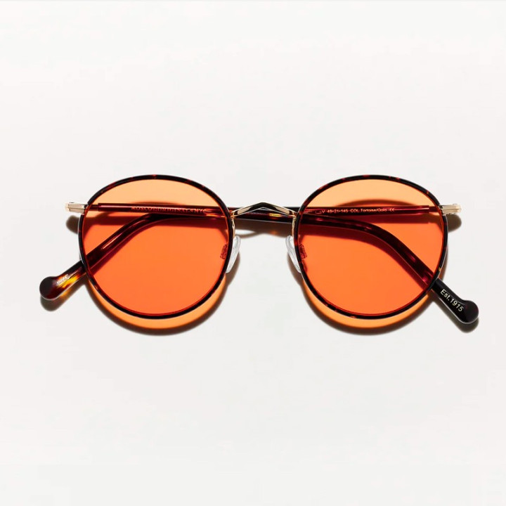 The Zev Tortoise with Woodstock Orange Custom Made Tints lenses