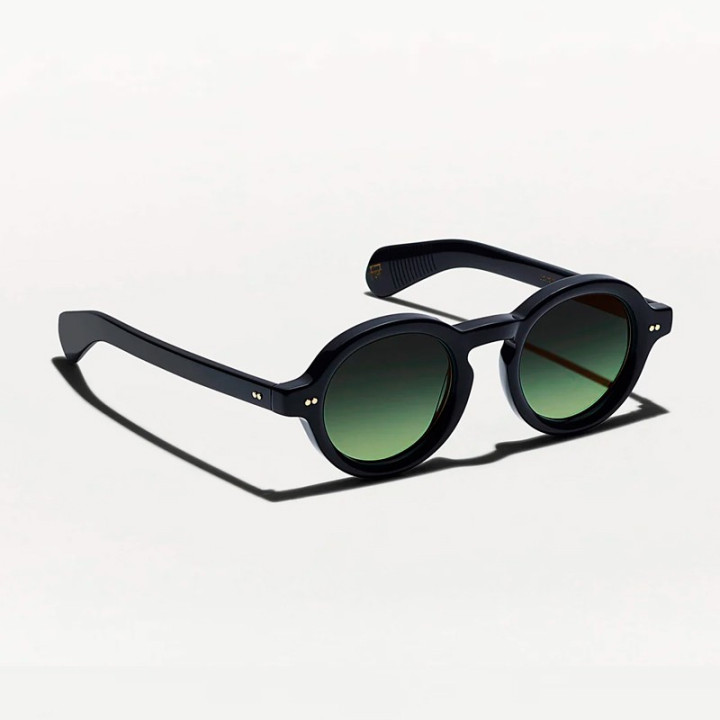 Las Moygel Sun en Black con lentes Forest Wood Custom made tints vista 3q