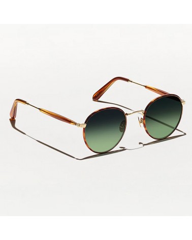 The Pitsel Sun in Blonde Gold with Forest Wood Custom made tints lenses 3q view