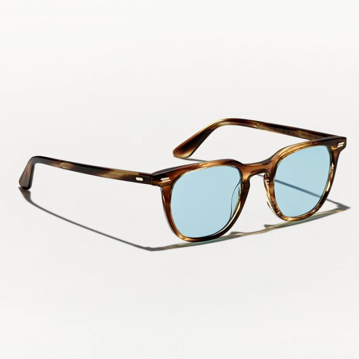 Las Tatah Sun en bamboo con lentes minerales azules (vista 3q)