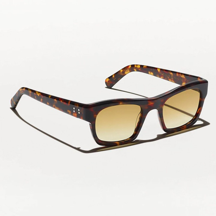 Las Nudnik Sun en tortoise con lentes Amber Custom made tints (vista 3q)