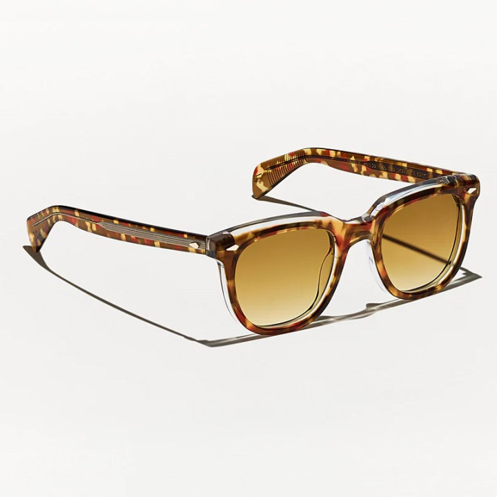 The yontif Sun tortoise crystal with chestnut fade custom made tints (3q view)
