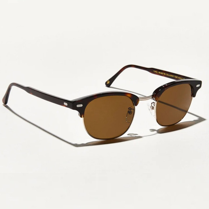 The yukel Sun in Burnt Tortoise Gold 3q view