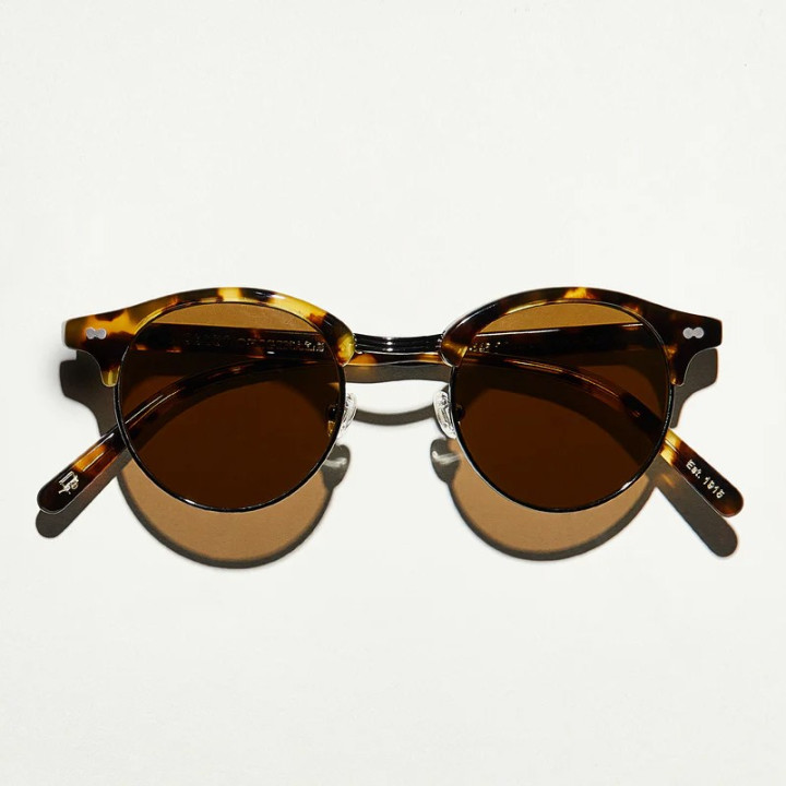 The Aidim Sun in Classic Havana Gunmetal  with Cosmitan Brown glass lenses