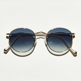The Zev-TT SE Sun in gold with gradient navy lenses