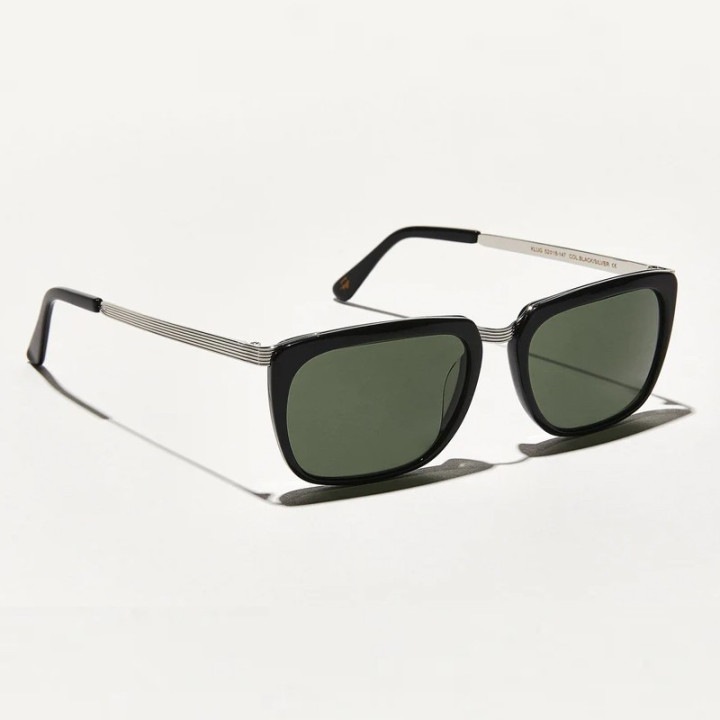 Las Klug Sun black silver con lentes minerales G15 vista 3q